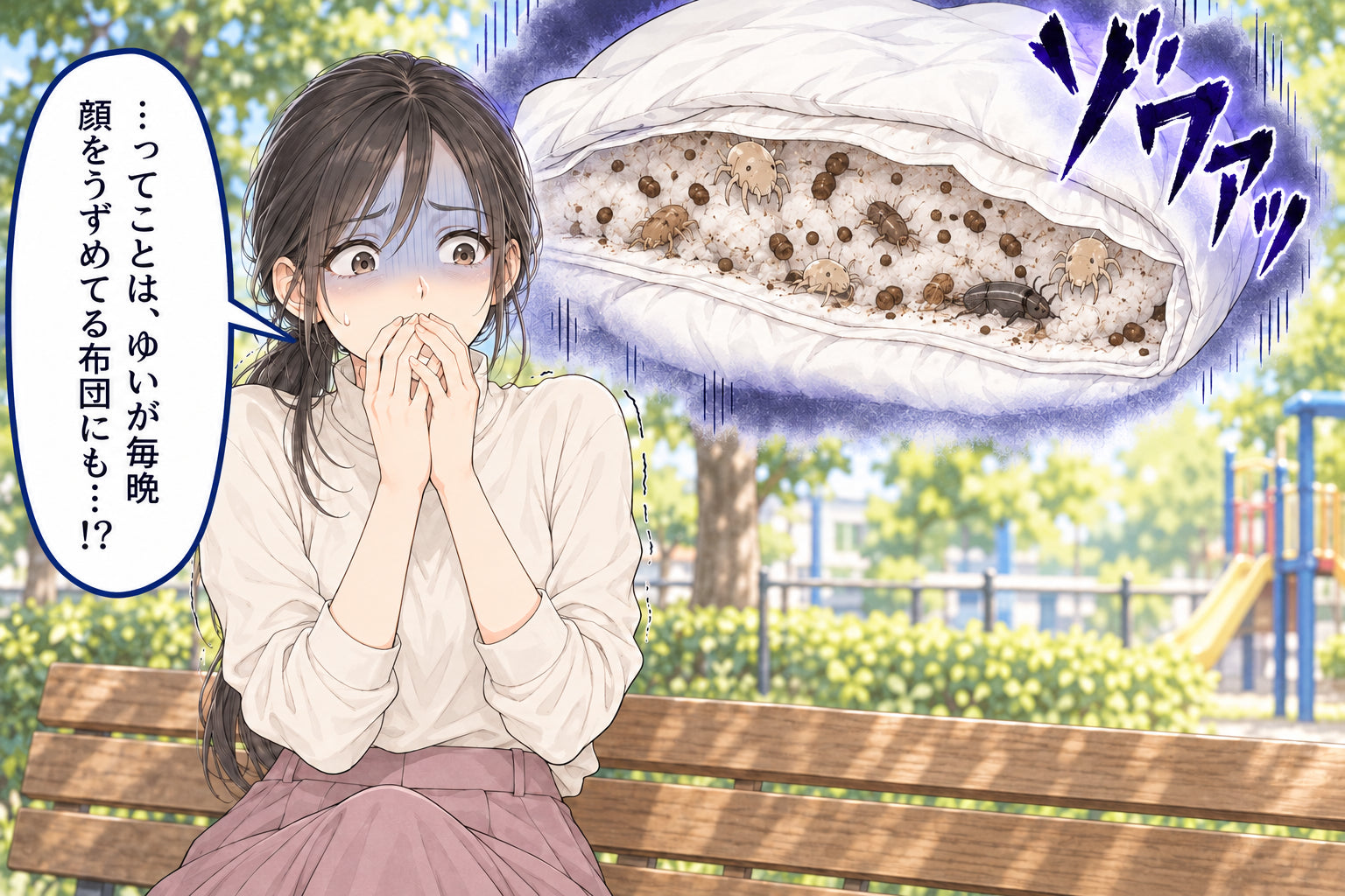 …ってことは、ゆいが毎晩 顔をうずめてる布団にも…!? ゾワァッ