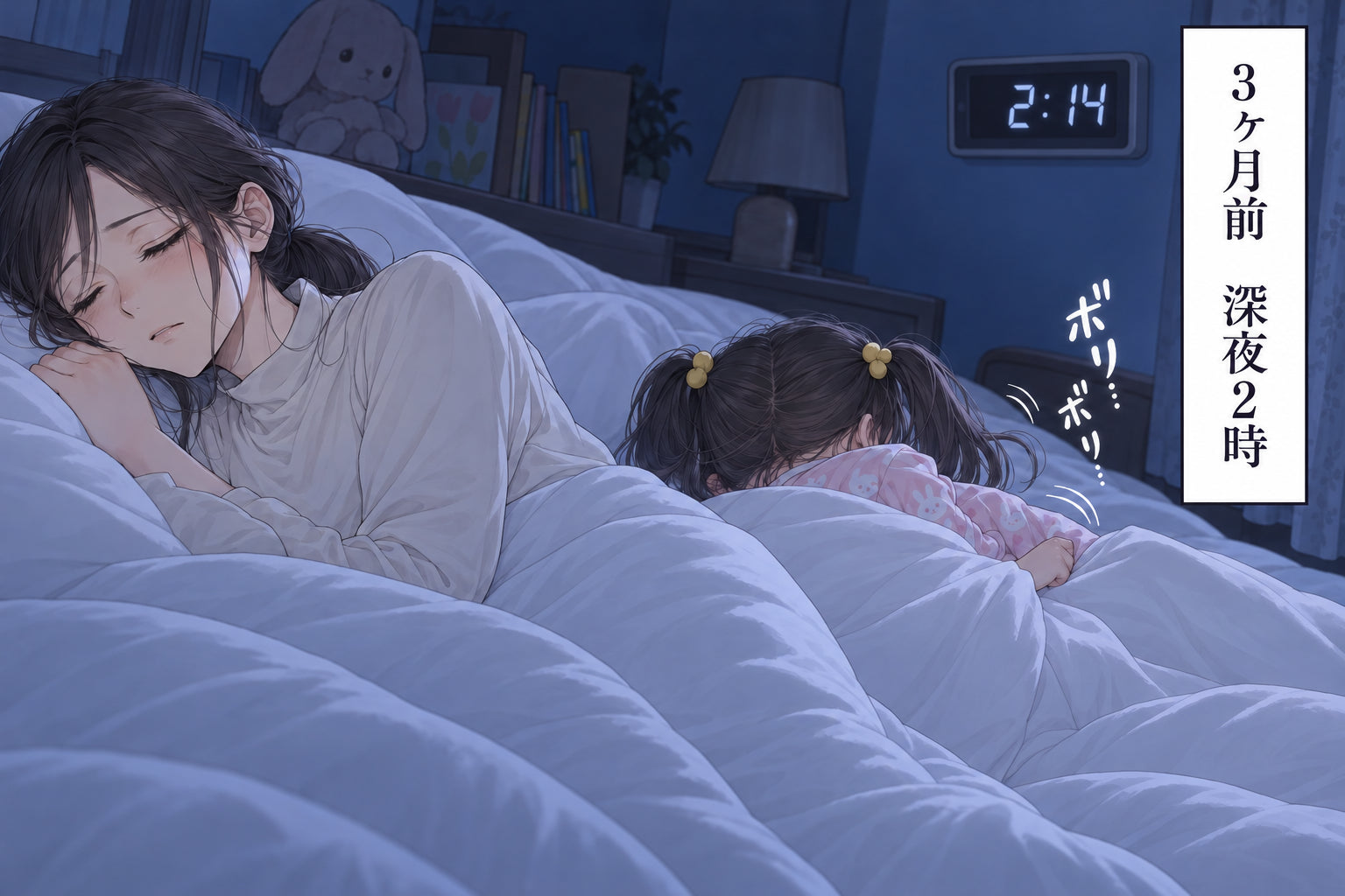 ３ヶ月前　深夜２時 ボリ… ボリ…