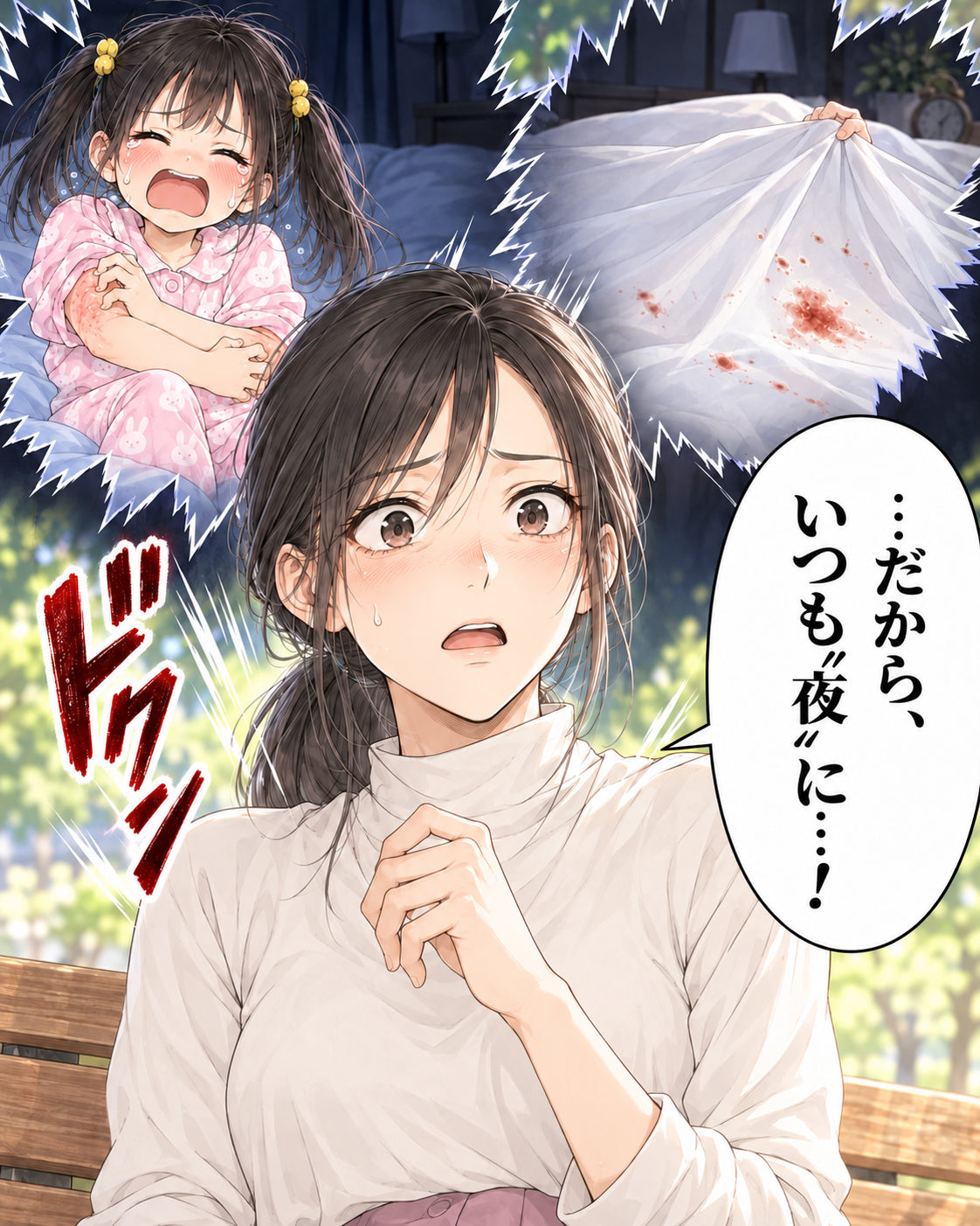 …だから、 いつも“夜”に…！ ドクン